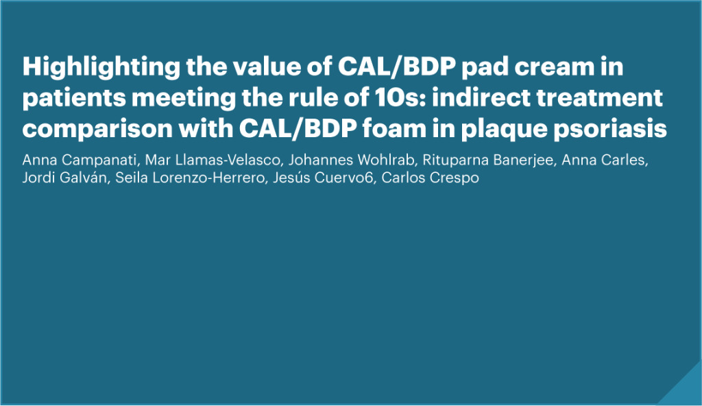 Highlighting the value of CAL/BDP pad cream in patients meeting the rule of 10s