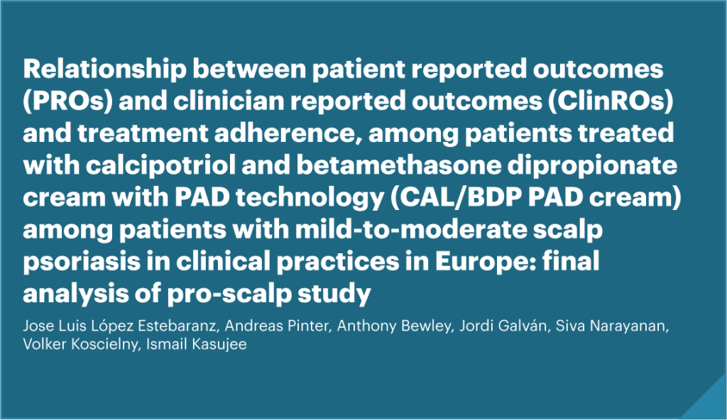 Relationship between patient reported outcomes (PROs) and clinician reported outcomes (ClinROs) and treatment adherence