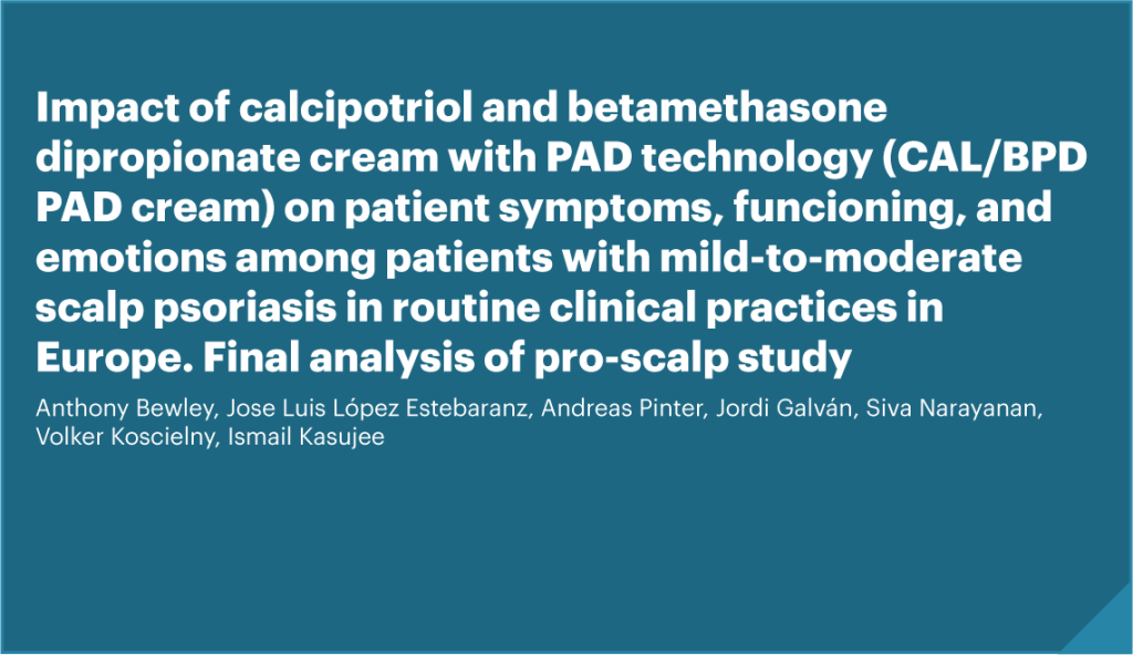 Impact of calcipotriol and betamethasone dipropionate cream with PAD technology (CAL/BPD PAD cream) on patient symptoms,